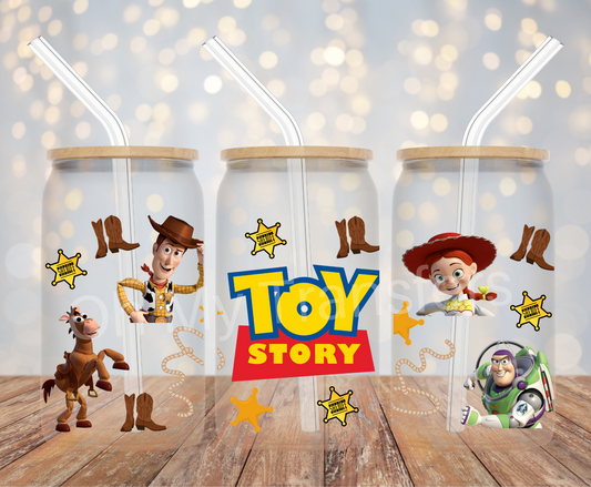 Toy Cartoon Cowboy UV DTF Cup Wrap