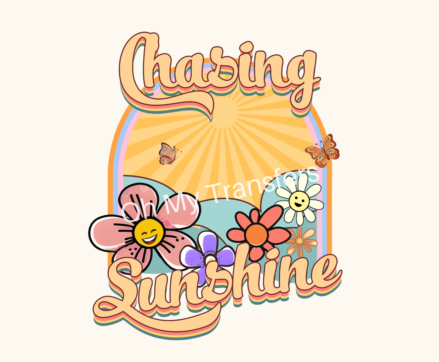 Chasing Sunshine UV DTF 7cmx7cm