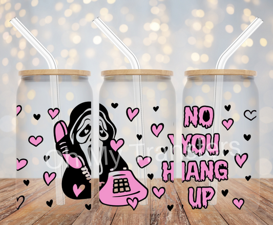 Ghost Face Hang Up UV DTF Cup Wrap