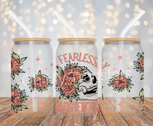 Fearlessly Authentic UV DTF Cup Wrap