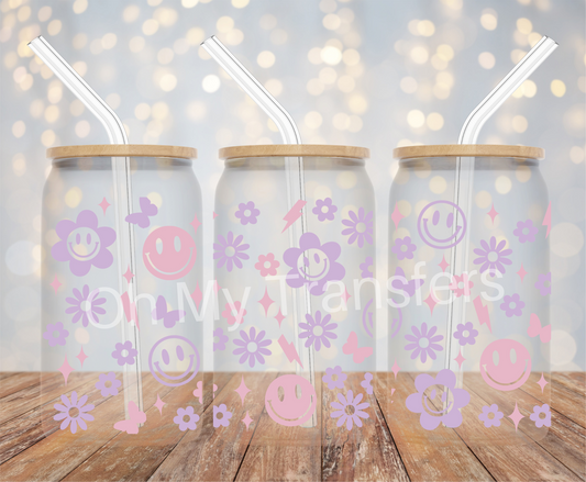 Pastel Retro UV DTF Cup Wrap