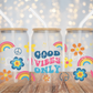 Retro Good Vibes Only UV DTF Cup Wrap