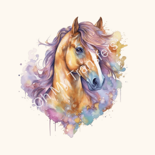 Horse Watercolour UV DTF Decal