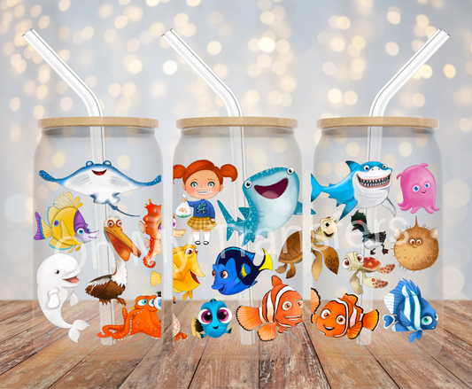 Nemo & Friends Cartoon UV DTF Cup Wrap