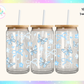 Blue Butterflies & Bows UV DTF Cup Wrap