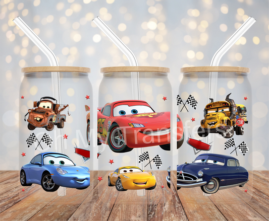 Cars Cartoon UV DTF Cup Wrap