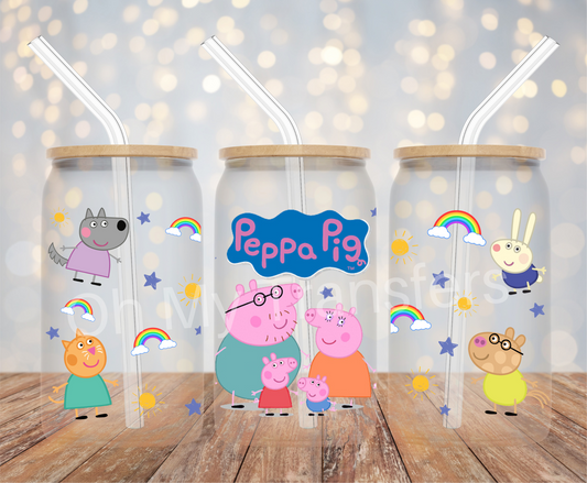 Pig Cartoon UV DTF Cup Wrap
