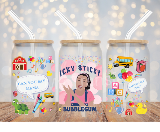 Icky Sticky Bubblegum  UV DTF Cup Wrap