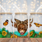 Highland Cow Leopard Bow UV DTF Cup Wrap