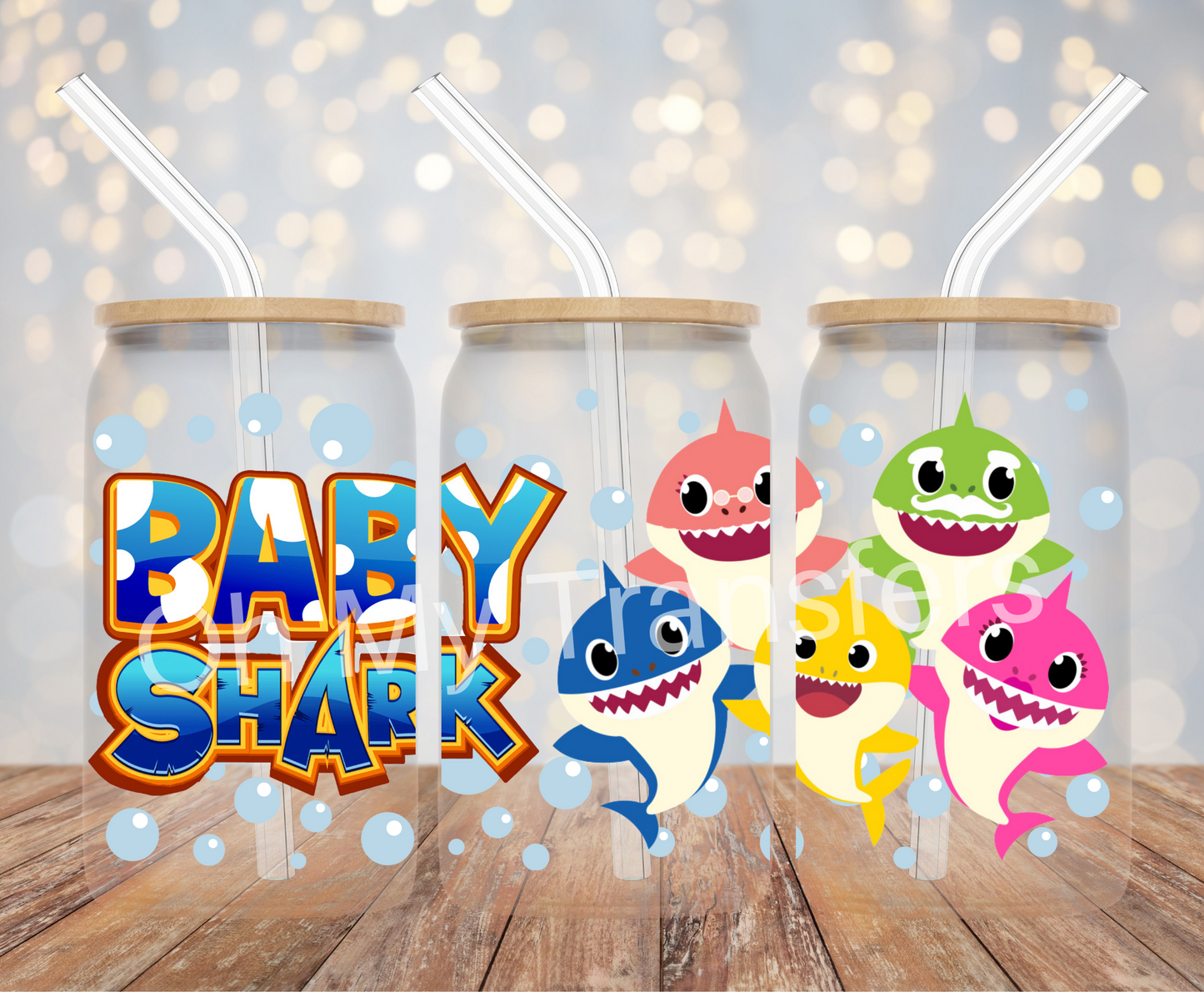 Baby Shark UV DTF Cup Wrap