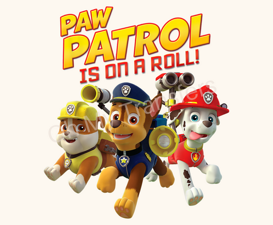 Dog Super Hero On Patrol Red 4.5" UV DTF Decal