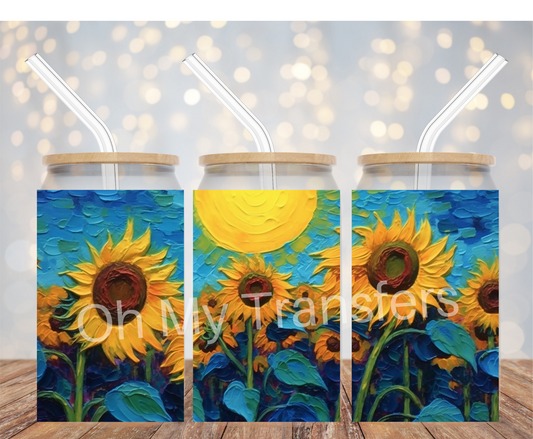 Sunflower Sun UV DTF Cup Wrap