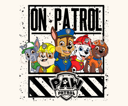 Dog Super Hero On Patrol 4.5" UV DTF Decal