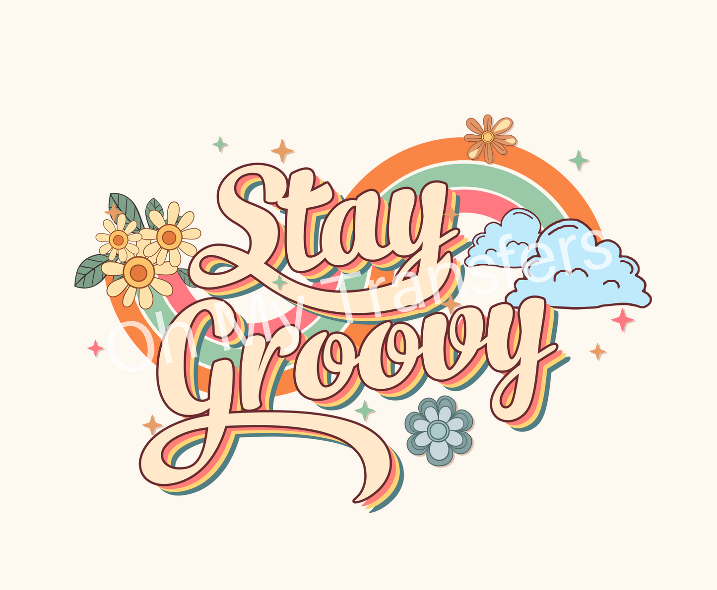 Stay Groovy UV DTF 7cmx7cm