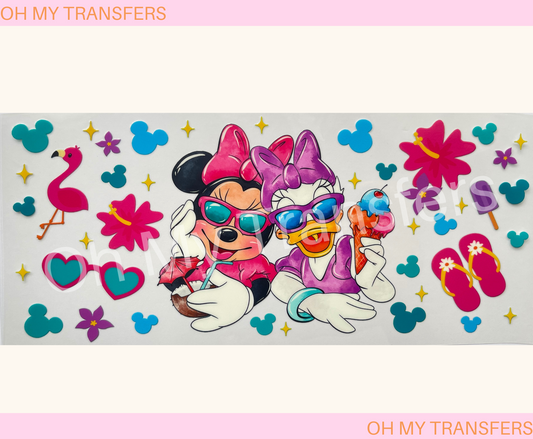 Mouse Friends Sunnies UV DTF Cup Wrap