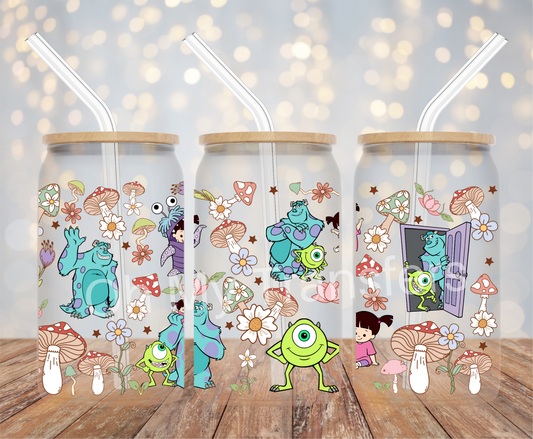 Monsters & Mushrooms UV DTF Cup Wrap