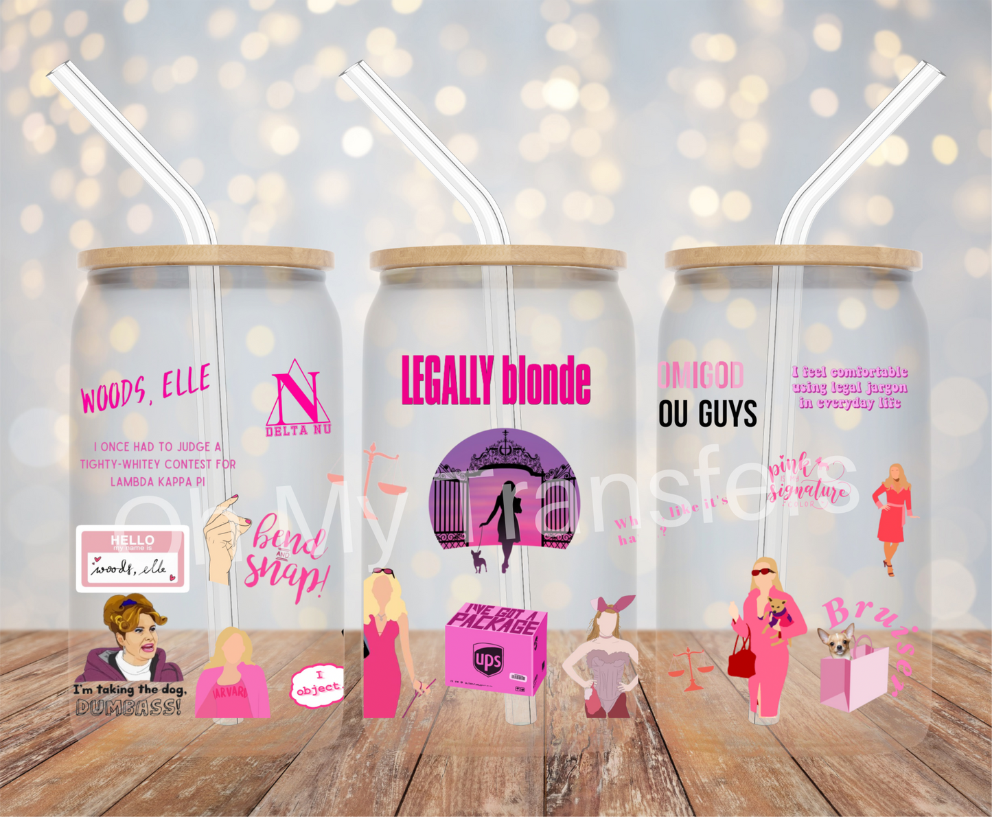 Legally Blonde UV DTF Cup Wrap