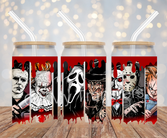 Horror Red Drip UV DTF Cup Wrap