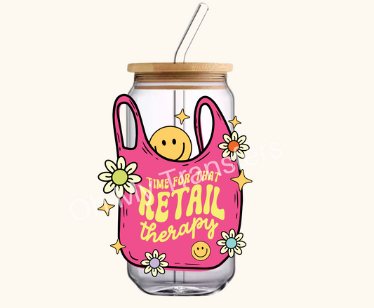 Retail Therapy 4" UV DTF Decal