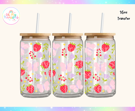 Cottagecore Butterflies UV DTF Cup Wrap