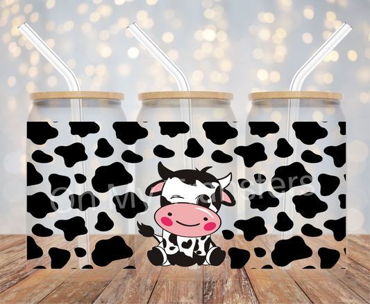 Cow Cartoon UV DTF Cup Wrap