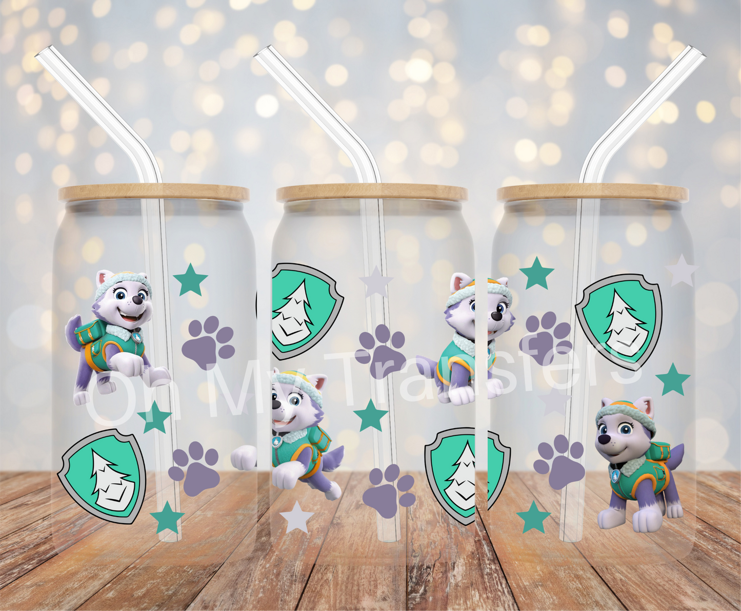 Everest Paw Cartoon UV DTF Cup Wrap