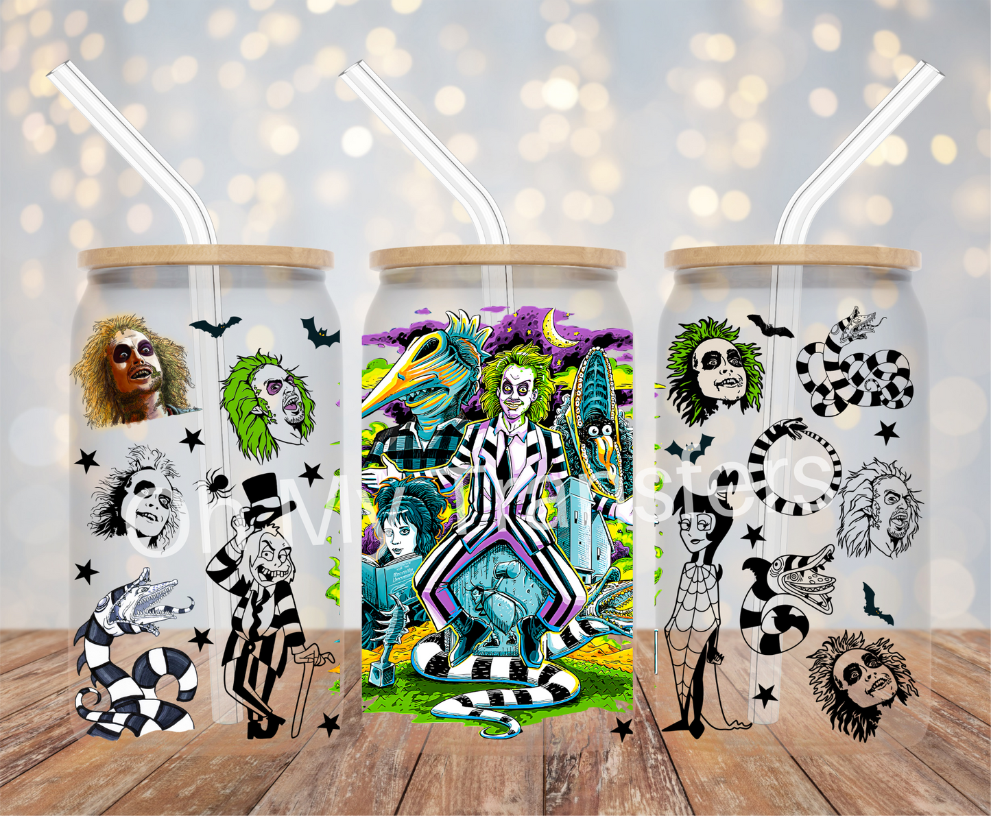 Beatlejuice UV DTF Cup Wrap