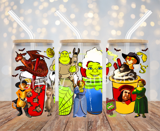 Shrek Cups UV DTF Cup Wrap