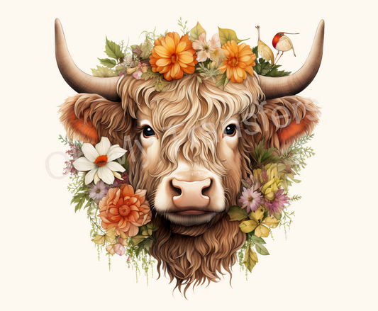 Highland Cow 4.5" UV DTF Decal