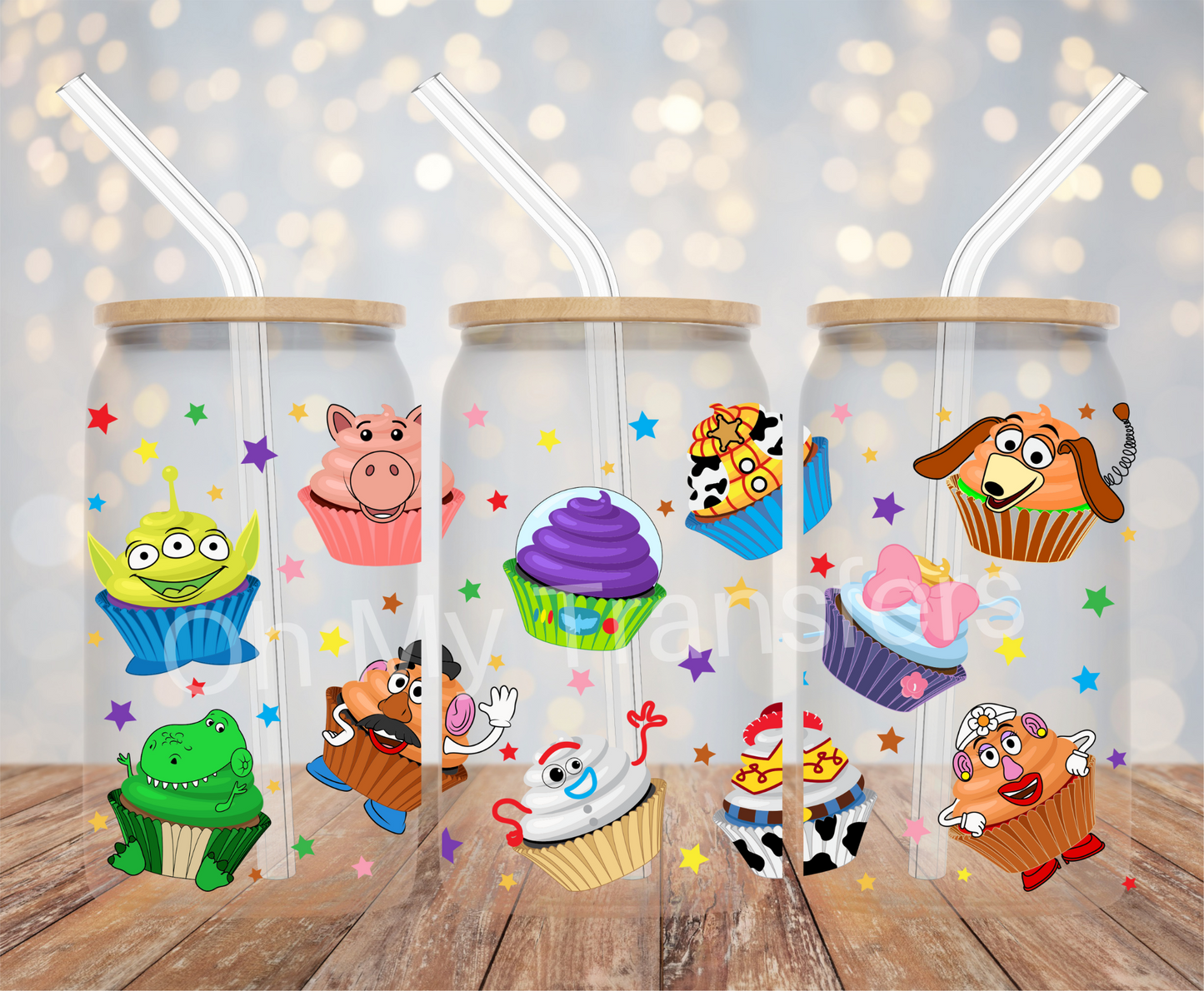 Toy Cartoon Cupcakes UV DTF Cup Wrap