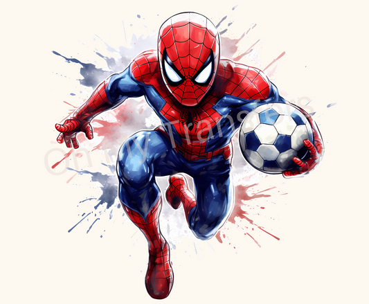 Spider Hero Soccer Ball 4.5" UV DTF Decal