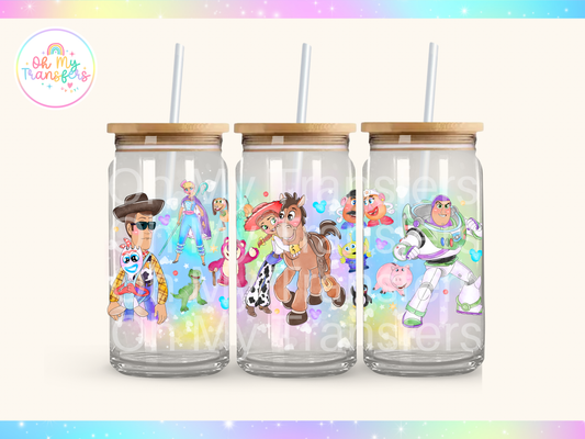 Toy Cartoon Watercolour UV DTF Cup Wrap