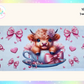 Highland Cow Bows UV DTF Cup Wrap