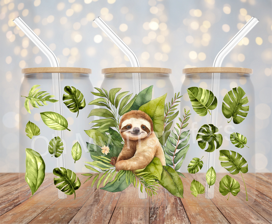 Sloth 3 UV DTF Cup Wrap