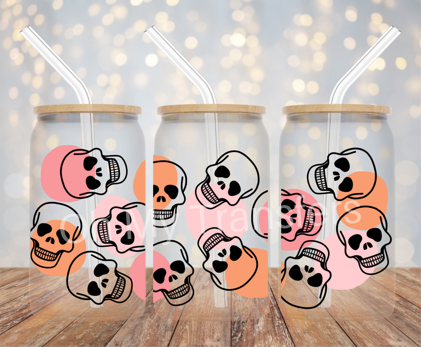 Skulls UV DTF Cup Wrap