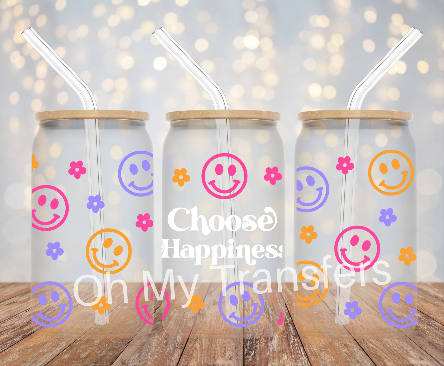 Choose Happiness UV DTF Cup Wrap