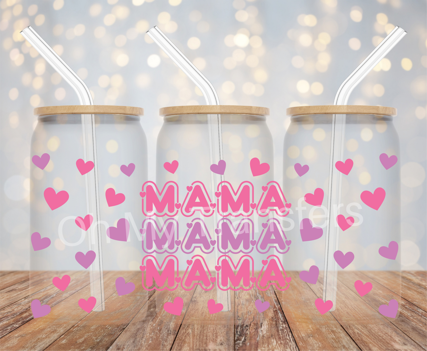 Mama Pink UV DTF Cup Wrap