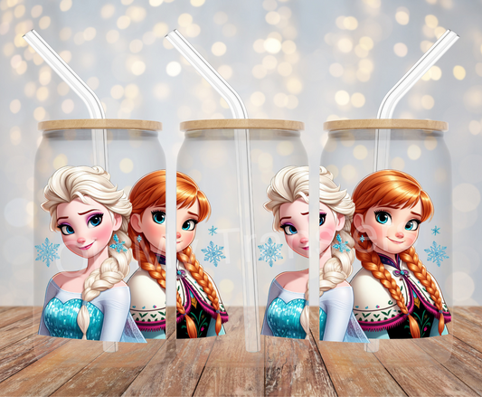 Frozen Sisters UV DTF Cup Wrap