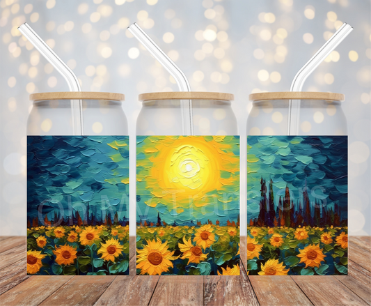 Sunflower 4 UV DTF Cup Wrap