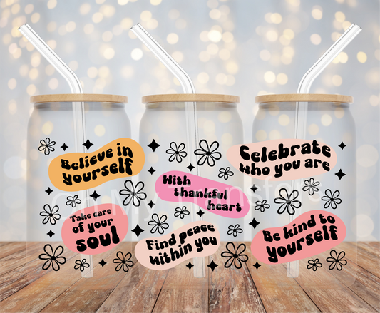 Kind Affirmations UV DTF Cup Wrap