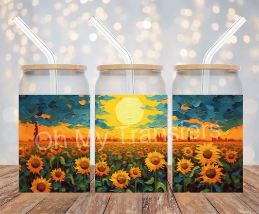 Sunflower 3 UV DTF Cup Wrap