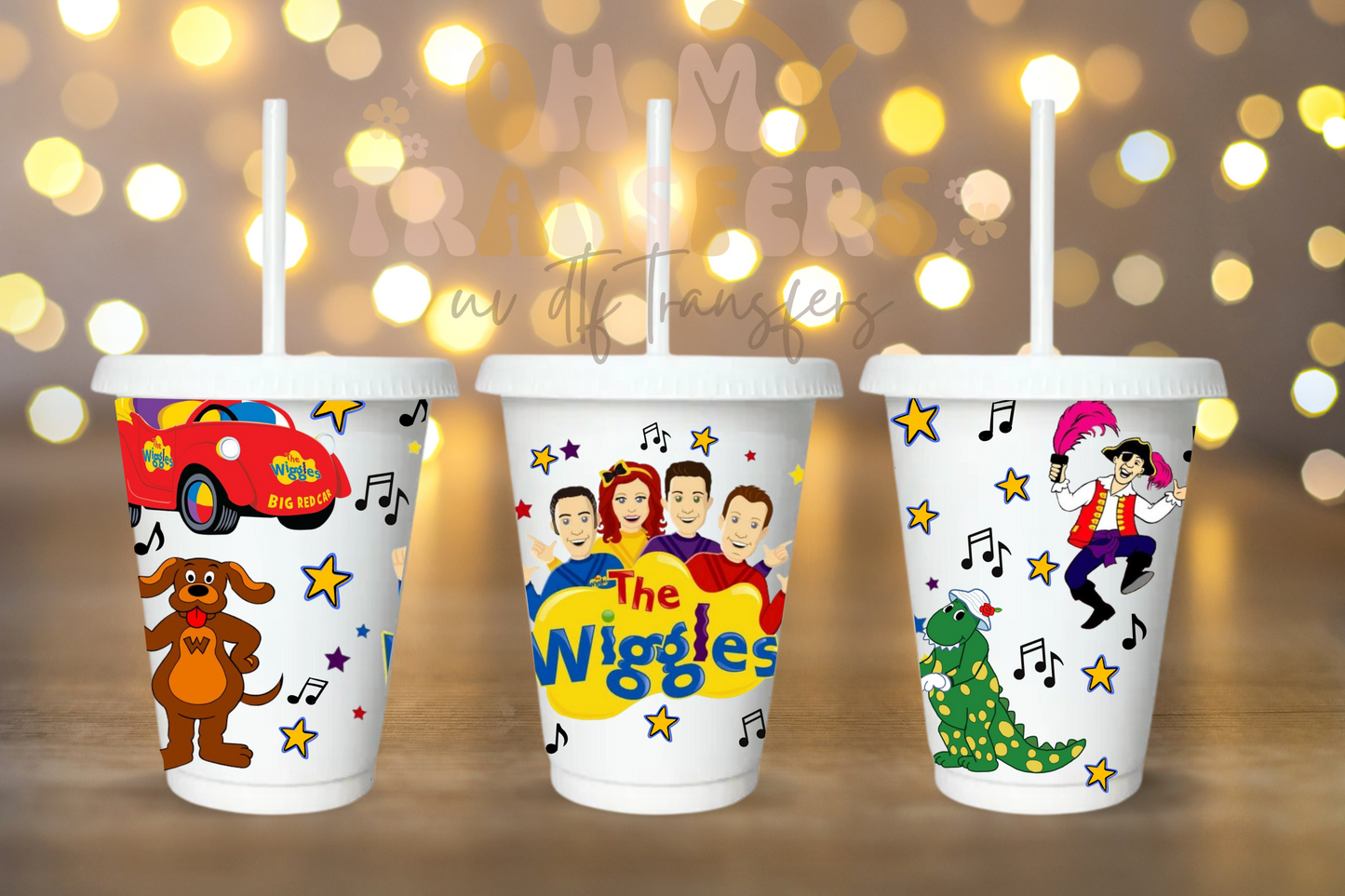 Wiggle Cartoon 16oz Cold Cup UV DTF Transfer