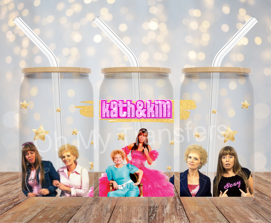 Kath & Kim Gold Stars UV DTF Cup Wrap