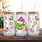 Xmas Cartoon Pink Cup UV DTF Cup Wrap