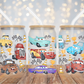 Cars Watercolour Cartoon UV DTF Cup Wrap