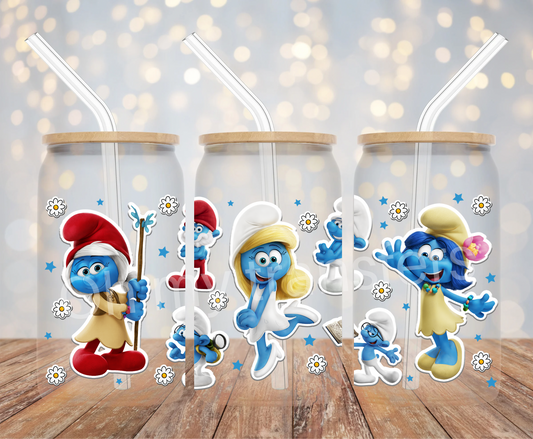 Smurfs UV DTF Cup Wrap