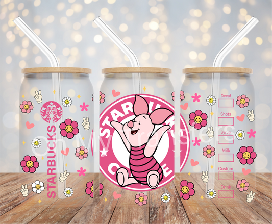 Piglet Starbucks UV DTF Cup Wrap