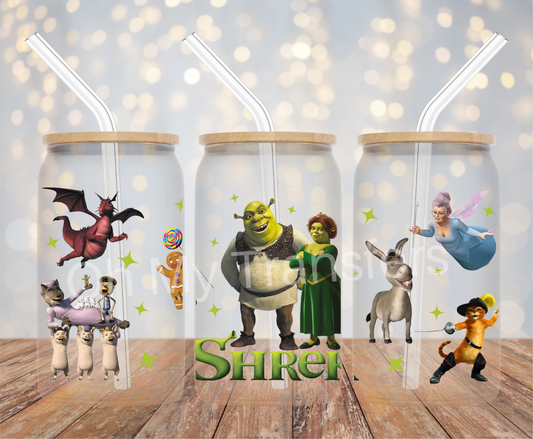 Shrek UV DTF Cup Wrap