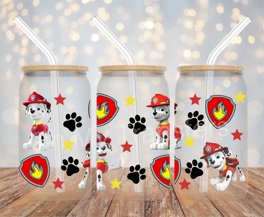 Marshall Paw Cartoon UV DTF Cup Wrap