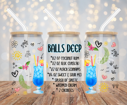 Balls Deep (Cocktail Recipe) UV DTF Wrap